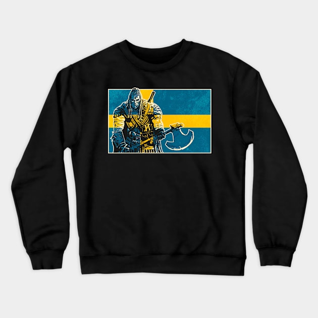 Swedish Viking Warrior Crewneck Sweatshirt by Mila46